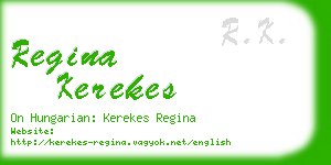 regina kerekes business card